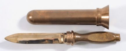 A commemorative brass diver's knife by Desco:, number '4/200',