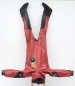 A neoprene constant volume dry suit by Viking:, rear shoulder zip entry,