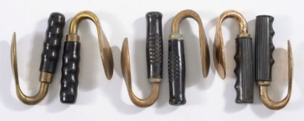 Three pairs of Siebe Gorman pattern cuff expanders:.