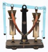 A French Twin Cylinder Rooquayro Single Acting Lever or Lift Pump with German agents plaque 'Ludwig