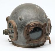 An Admiralty pattern diving bonnet by Siebe Gorman:, numbered '17439',