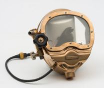 A bronze PDM (Petroleum Dive Mask) Mk V dive mask by Triple X Enterprises:, number '227',