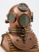 A French Navy no-bolt diving helmet by C H Petit, Paris:, numbered '24',