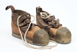 A pair of Italian lead soled diving boots by Galeazzi:,