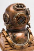 A 12-bolt US Navy Standard pattern MK V diving helmet by Desco:, number '1280',