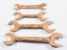 Four non magnetic spanners:, 3/4 to 5/16 Whitworth (4) * see page 197, vol 2,