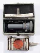 A Russian diver's torch:, together with instructions and coloured filters in a fitted case,