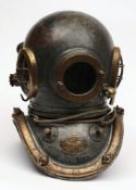 An Admiralty pattern 6-bolt diving helmet by Siebe Gorman & Co Ltd, London:,