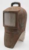 An iron shallow water diving helmet by Snead & Co, New Jersey, third style:,