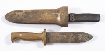 A standard pattern diver's knife by C E Heinke & Co, London:,
