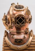 A US Navy MK V Helium MOD-1 diving helmet by Desco Diving Equipment Co, Boston:,