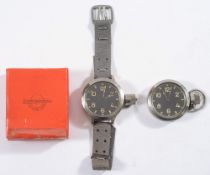 A Russian diver's wristwatch and a similar pocket watch:,