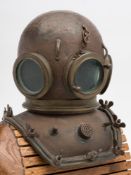 An early 12-bolt square corselet diving helmet by C E Heinke Sub Marine Engineer, Gt.