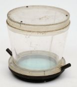 A Perspex diving helmet viewing port:,