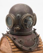 A 12-bolt diving helmet by Siebe Gorman & Co, London:,