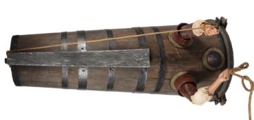 A full size museum fibreglass model of John Lethbridge's 'Diving Engine':,