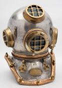 A tinned 12-bolt square corselet diving helmet by C E Heinke & Co Ltd, London:,