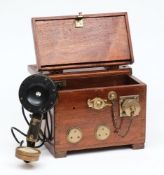 An early 20th century single diver telephone by Siebe Gorman & Co Ltd, London:,
