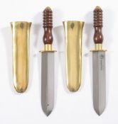 A pair of Siebe Gorman & Co 175th Anniversary Commemorative diver's knives:, number 'SG07',