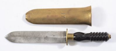 An early 20th century diver's knife by Siebe Gorman & Co, London:,