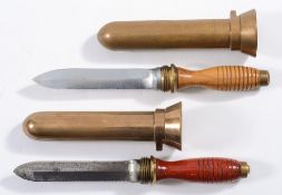 Two American diver's knives by the Batteryless Telephone Equipment Company, Pittsburgh:,