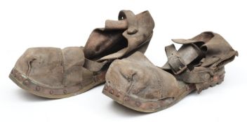 A pair of brass soled wading boots by Siebe Gorman:,
