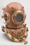 An Italian 12-bolt diving helmet with locking ring collar by Galeazzi:,