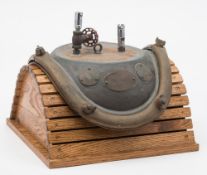 A 6-bolt diving suit corselet test rig by Siebe Gorman & Co, London:,