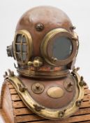 A Swedish Navy 12-bolt diving helmet by Siebe Gorman & Co, London, with modifications:,