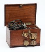 A mahogany cased single diver telephone by Siebe Gorman & Co Ltd, London:,