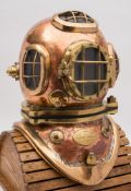 A 2-bolt/3-bolt diving helmet by Siebe Gorman & Co, London:, matching numbers '202' and '3090',
