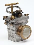 An early 20th century tinned brass diver's lamp by Siebe Gorman & Co Ltd, London:,
