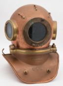 A Russian 3-bolt diving helmet circa 1961:, circular windows,