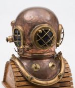 An early 6-bolt self -contained re-breather diving helmet by Siebe Gorman & Co ,London:,