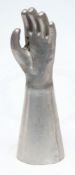 An aluminium diver's glove mould by Siebe Gorman:, used to make rubber gloves,