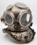 A Japanese 12-bolt helium re-breather diving helmet by the Yokohama Apparatus Diving Company:,