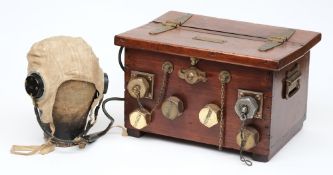 A mahogany cased two diver telephone set by C E Heinke & Co Ltd, London:,
