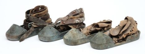 Two pairs of French light weight brass diving shoes by Joseph Scauda:,