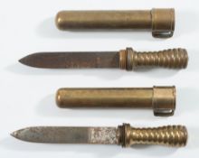 Two French diver's knives, possibly by Rene Piel:,