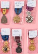 Six Belgium medals, including order of Leopard:.