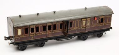 Basset Lowke, a gauge 1 3rd/brake corridor coach No 2783: in LMS maroon livery.