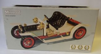 A Mamod live steam roadster: complete with accessories and original card inserts, boxed.