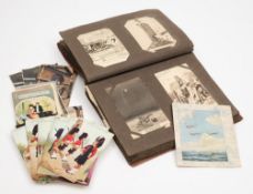 A part album of Bruce Bairnsfather postcards together with a small collection of loose later cards:,