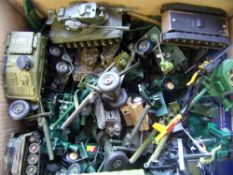Britains, Dinky and others, a collection of assorted military vehicles: including artillery pieces,