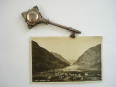 A Victorian silver plated Fire Station presentation key:,