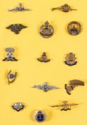 Fourteen military sweetheart badges: including Loyal North Lancashire, South Wales Borderers,