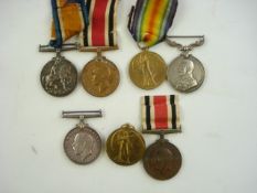 A WWI group four and another WWI group of three:,