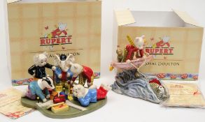 Rupert Bear- two Royal Doulton Rupert Bear figures:,