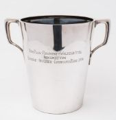 A German Third Reich period plated ice bucket by Wellner: inscribed 'Dem Flak-Regiment 7