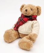 A brown plush Harrods Christmas bear 2002:,